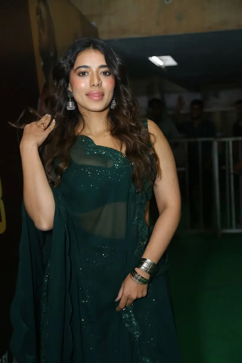 TELUGU ACTRESS KETIKA SHARMA IN GREEN SAREE 1